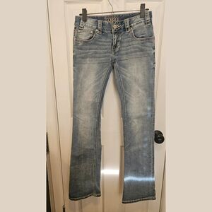 Rock & Roll Cowgirl Light Blue Boot Cut Jeans